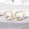 Brass Hoop Earrings, Nickel Free, Ring, Real 18K Gold Plated, 15x2mm, Pin: 0.7mm