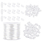 DIY Rubber Silicone Necklaces Making Kits, with 30Sets Plastic Breakaway Clasps and 10m Round Nylon Braided String Threads, White, 2mm