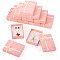 Cardboard Jewelry Set Packaging Boxes, with Sponge Inside, for Rings, Small Watches, Necklaces, Earrings, Bracelet, Rectangle with Bowknot, Pink, 10.8x7.9x2.9cm