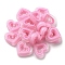 Acrylic Beads, Bead in Bead, Heart, Pearl Pink, 19.5x23x6mm, Hole: 3mm