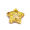 Resin Cabochons, with Glitter Powder, Star, Gold, 16x16.5~17x5~6mm
