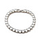 Clear Cubic Zirconia Tennis Bracelet, 304 Stainless Steel Link Chain Bracelet for Women, Stainless Steel Color, 8-1/8 inch(20.5cm)