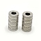 Tarnish Resistant 304 Stainless Steel Tube Beads, Grooved, Column, Stainless Steel Color, 11x6mm, Hole: 3mm