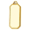 304 Stainless Steel Rectangle Pendant Cabochon Settings, Golden, Tray: 12x29mm, 36x15mm
