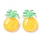 Resin Decoden Cabochons, Pineapple, Yellow, 22x15.5x6mm