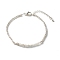 Natural Labradorite Beaded Bracelets, with 304 Stainless Steel Rolo Chain, 7.48 inch(190mm)