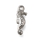 304 Stainless Steel Charms, Ocean Theme Charm, Anti-Tarnish, Sea Horse, 14.5x5x3mm, Hole: 0.8mm
