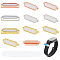 12 Bags 3 Colors Alloy Heat Transfer Watch Band Accessories, with Finding Sheet, Rectangle, 25.5x8.5x6mm, Inner Diameter: 22x3.5mm, 4 bags/color
