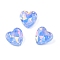 Glass Cabochons, Faceted, Heart, Royal Blue, 10x10x4.5mm, 45pcs/set