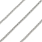 316L Surgical Stainless Steel Curb Chains, Unwelded, with Spool, Platinum, 3x2x0.6mm