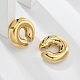 Серьги-каффы из нержавеющей стали 304 в форме буквы С для женщин EJEW-M068-30G-3