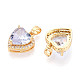 Латунные микро проложить кубического циркония подвески KK-N272-02G-01-2