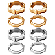 8шт. 2-х цветные наборы колец из сплава RJEW-HY0001-12-1