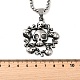 Ожерелья с подвеской в виде черепа из нержавеющей стали 304 для женщин и мужчин NJEW-Z076-01AS-5