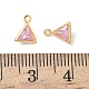 Треугольные подвески из латуни с микропаве из кубических цирконий KK-Z136-29G-02-3