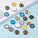 Мозаика печатных стакан наполовину круглый / купольные кабошоны X-GGLA-N004-16mm-G-7