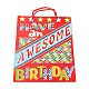 Прямоугольные бумажные пакеты с тематикой дня рождения CARB-E004-03B-2