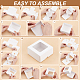 Квадратные подарочные коробки для хранения крафт-бумаги CON-WH0095-100B-01-4