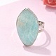 Регулируемое кольцо из натурального амазонита RJEW-B026-01P-2