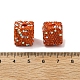 Бусины из полимерной глины в форме куба со стразами CLAY-NH0001-08E-4