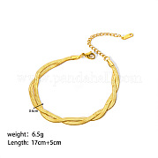 Браслет-змейка в европейском стиле из нержавеющей стали 304 для женщин HM2215-14