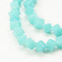 Бусины из натурального белого нефрита G-C224-4x4mm-03