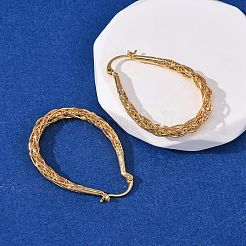 Латунные слеза серьги обруча EJEW-A143-10G