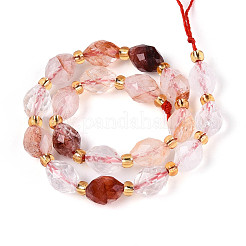 Натуральный гематоидный кварц / нитки из железистого кварца G-N342-53-8x6-13