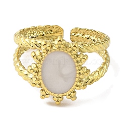 Кольца-манжеты из нержавеющей стали 304 с эмалью для женщин&nbsp;RJEW-F166-45G-02