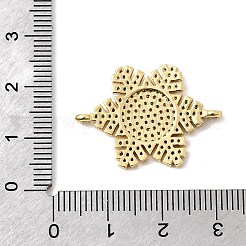 Шармы-соединители из латуни с микропаве из кубического циркония&nbsp;KK-L258-03C-G