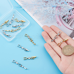 12 шт. двухцветная латунная удлинительная цепь ZIRC-SC0001-21