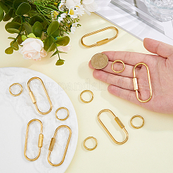 6 шт. латунный карабин с замком&nbsp;KK-HS0015-85A