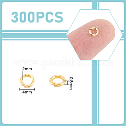 300 шт. Открытые соединительные кольца из нержавеющей стали 304&nbsp;STAS-UN0061-02G-01