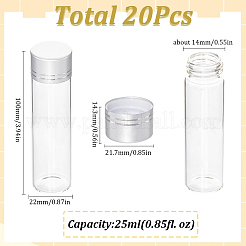 20 шт. прозрачные стеклянные бутылки-контейнеры для бусин CON-SC0001-15A-05