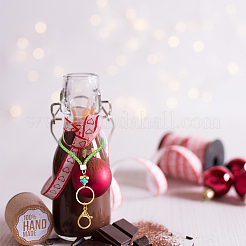 300 шт. 3-х цветные латунные подвески-колокольчики KK-FH0007-63