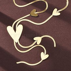 Ожерелья из нержавеющей стали 304 в форме сердца NJEW-R026-30G