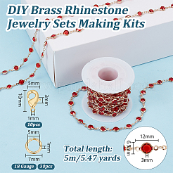 Наборы для самостоятельного изготовления наборов украшений из латуни со стразами&nbsp;DIY-OC0014-15D