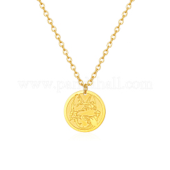 Стильное женское ожерелье с подвеской в виде головы волка из нержавеющей стали 304 для повседневной носки DK1908-1