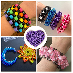 800шт непрозрачные пластиковые бусины&nbsp;KY-SP0001-47D