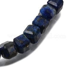 Браслеты из натуральных кубических бусин лазурита для мужчин и женщин&nbsp;BJEW-JB12277