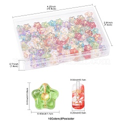 80 шт. 10-цветные гальванизированные и золотистые металлические стеклянные бусины EGLA-FS0001-56