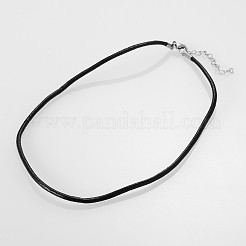 Коровья кожа ожерелье шнура материалы NJEW-JN01256-02