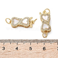 Латунные микро проложить кубического циркония ящик с застежками KK-U070-06G