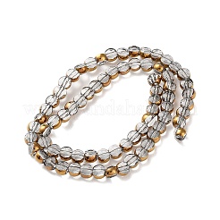 Стеклянные бусины с гальваническим покрытием  EGLA-A040-01E