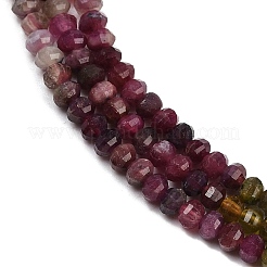Натуральные разноцветные турмалиновые бусины G-S388-A01-3x4mm