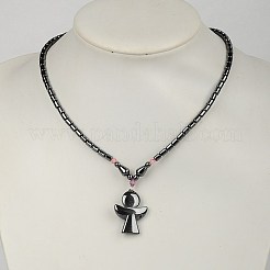 День Святого Валентина подарок для Boyfriend немагнитных синтетического гематита ожерелья NJEW-E002-34