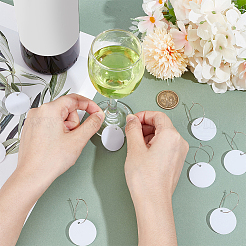 50 шт. акриловые круглые листовые подвески DIY-BC0014-03A