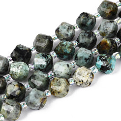 Бусы натуральная африканская бирюза (яшма) G-T144-24A-07