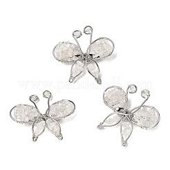 Брошь в виде бабочки из натуральных смешанных драгоценных камней G-A278-02P