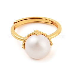 Круглые кольца на палец с натуральным жемчугом STER-Z009-05G